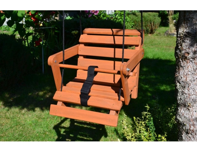 Kinderschaukel Babyschaukel TEAK...