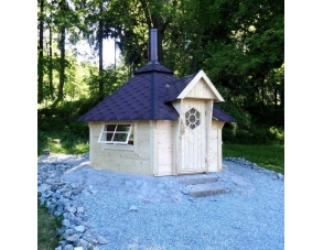 Holz Grillhütte mit...