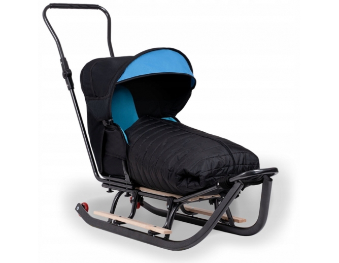 Schlitten aus Metall Blau mit...