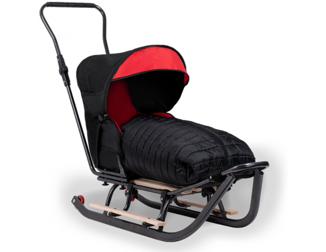 Schlitten aus Metall Rot mit...