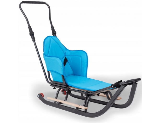 Schlitten aus Metall Blau mit...