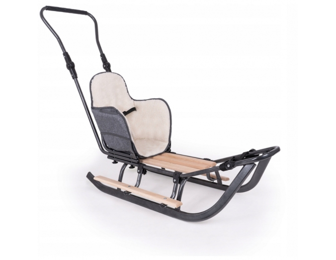 Schlitten aus Metall Grau mit...