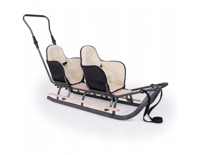 Doppelschlitten aus Metall Schwarz...