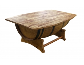Tisch aus Eichenfass mit...