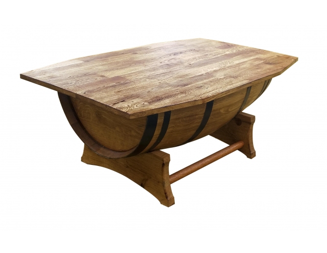 Tisch aus Eichenfass mit...