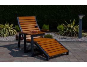 Gartenliege aus Erlenholz +...