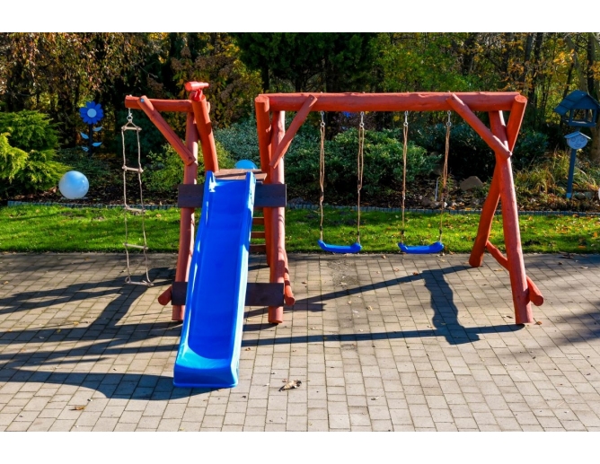 Massivholz Klettergerüst MILA Rutsche...